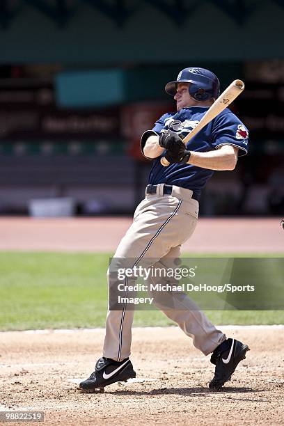 David Eckstein of the San Diego Padres bats during a MLB game against the Florida Marlins in Sun Life Stadium on April 28, 2010 in Miami, Florida....