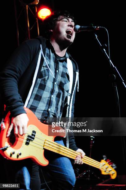 Perdomo of The Dangerous Summer performs on stage during 'Give It A Name Introduces' tour at O2 Academy on May 3, 2010 in Newcastle upon Tyne,...