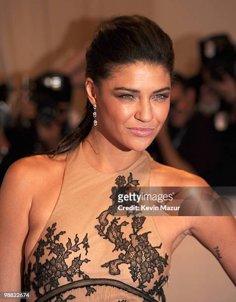Jessica Szohr attends the Costume Institute Gala Benefit to celebrate the opening of the "American Woman: Fashioning a National Identity" exhibition...