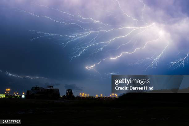 its behind you !!! - forked lightning stock pictures, royalty-free photos & images