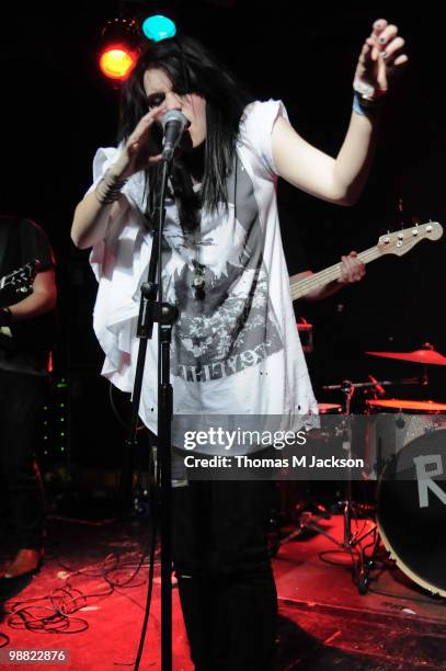 Natalie McQueen of The Wild performs on stage during 'Give It A Name Introduces' tour at O2 Academy on May 3, 2010 in Newcastle upon Tyne, England.