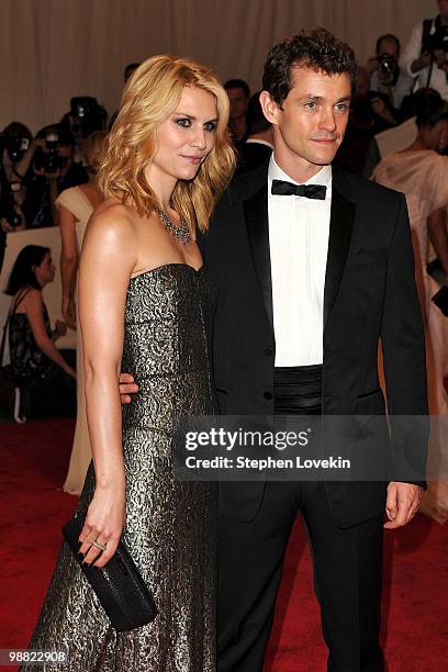 Actress Claire Danes and Hugh Dancy attend the Costume Institute Gala Benefit to celebrate the opening of the "American Woman: Fashioning a National...