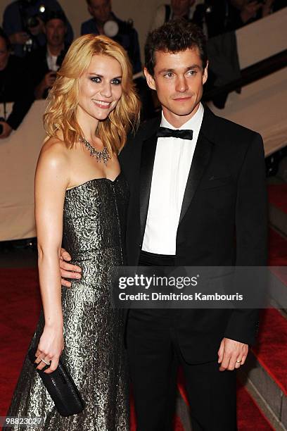 Actress Claire Danes and actor Hugh Dancy attend the Costume Institute Gala Benefit to celebrate the opening of the "American Woman: Fashioning a...