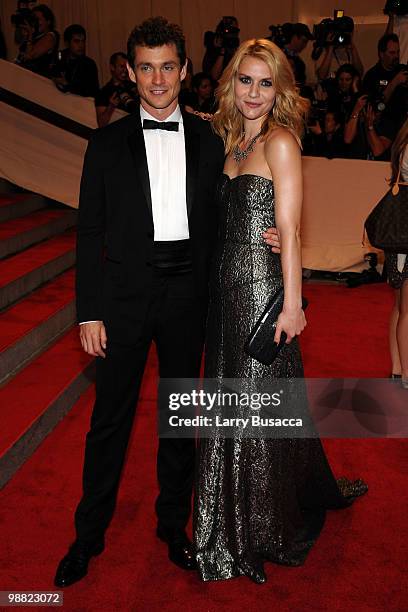 Actors Hugh Dancy and Claire Danes attend the Costume Institute Gala Benefit to celebrate the opening of the "American Woman: Fashioning a National...