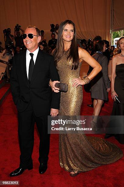 Designer Michael Kors and actress Brooke Shields attend the Costume Institute Gala Benefit to celebrate the opening of the "American Woman:...