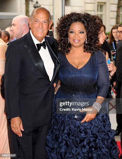 Oscar De La Renta and Oprah Winfrey attend the Costume Institute Gala Benefit to celebrate the opening of the "American Woman: Fashioning a National...