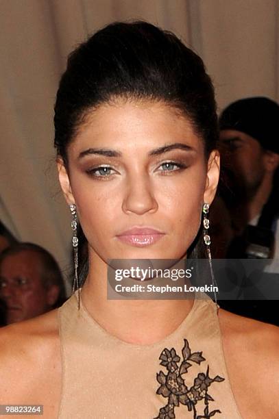 Actress Jessica Szohr attends the Costume Institute Gala Benefit to celebrate the opening of the "American Woman: Fashioning a National Identity"...