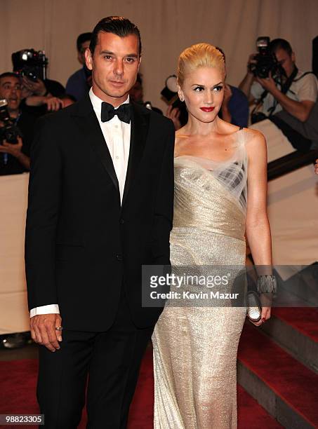 Gavin Rossdale and Gwen Stefani attends the Costume Institute Gala Benefit to celebrate the opening of the "American Woman: Fashioning a National...