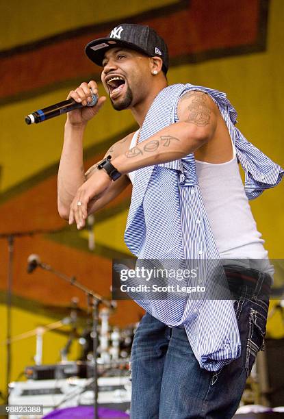 Juvenile performs during the 41st Annual New Orleans Jazz & Heritage Festival Presented by Shell at Fair Grounds Race Course on May 2, 2010 in New...