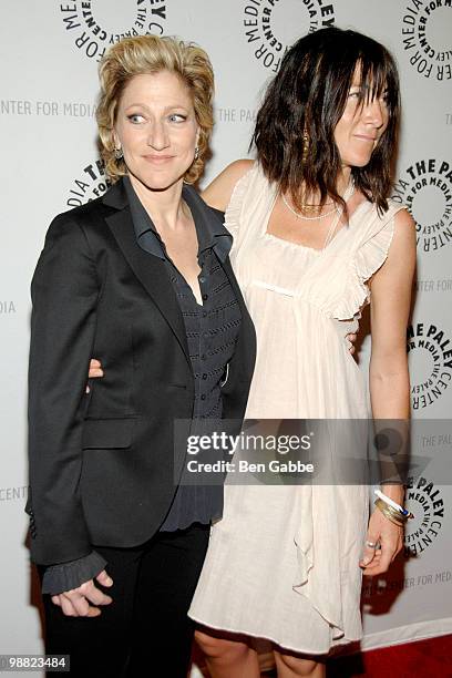 Edie Falco and Eve Best attend Paging "Nurse Jackie" presented by The Paley Center for Media at The Paley Center For Media on May 3, 2010 in New York...