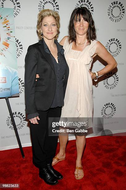 Edie Falco and Eve Best attend Paging "Nurse Jackie" presented by The Paley Center for Media at The Paley Center For Media on May 3, 2010 in New York...