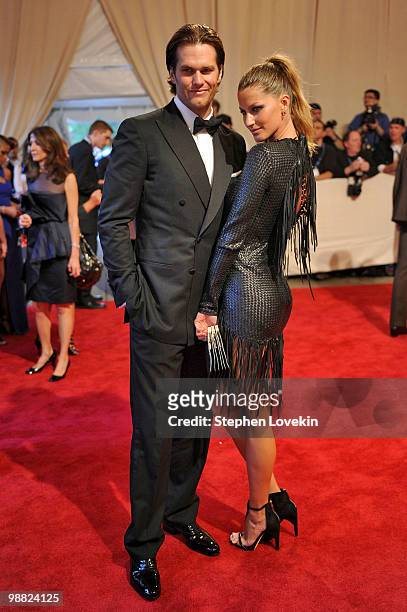 Tom Brady and model Gisele Bündchen attend the Costume Institute Gala Benefit to celebrate the opening of the "American Woman: Fashioning a National...