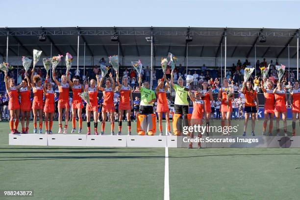 Anne Veenendaal of Holland Women, Kitty van Male of Holland Women, Malou Pheninckx of Holland Women, Laurien Leurink of Holland Women, Xan de Waard...