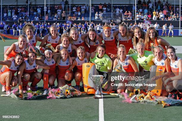 Anne Veenendaal of Holland Women, Kitty van Male of Holland Women, Malou Pheninckx of Holland Women, Laurien Leurink of Holland Women, Xan de Waard...