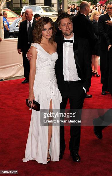 Actors Emma Watson and Burberry Chief Creative Officer Christopher Bailey attend the Metropolitan Museum of Art's 2010 Costume Institute Ball at The...