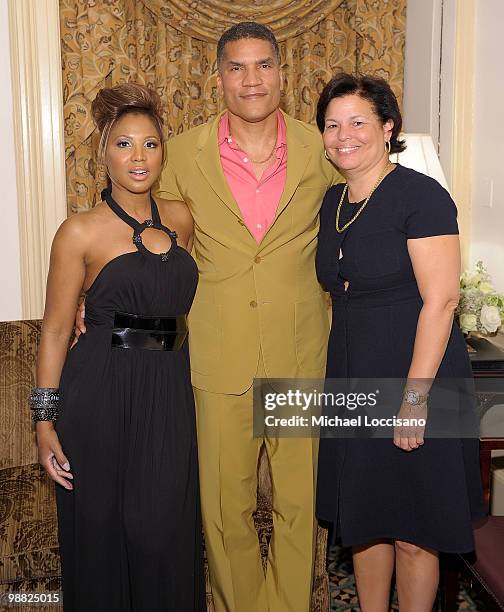 Performer Toni Braxton, CENTRIC's General Manager, Paxton Baker, and President and Chief Operating Officer of BET, Debra Lee attend the New York Gala...