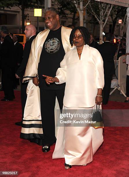 Andre Leon Tally and Whoopi Goldberg attends the Costume Institute Gala Benefit to celebrate the opening of the "American Woman: Fashioning a...