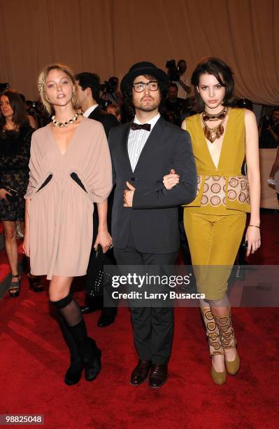 Model Sasha Pivovarova, musician Sean Lennon and Charlotte Kemp Muhl attend the Costume Institute Gala Benefit to celebrate the opening of the...