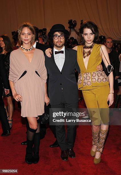 Model Sasha Pivovarova, musician Sean Lennon and Charlotte Kemp Muhl attend the Costume Institute Gala Benefit to celebrate the opening of the...