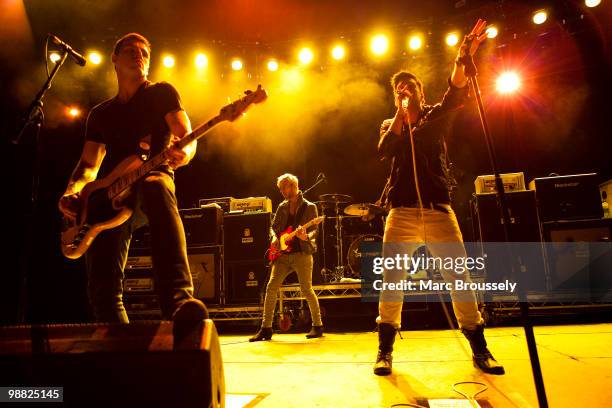 Stuart Richardson, Lee Gaze and Ian Watkins of Lost Prophets perform at the Roundhouse during day two of The Camden Crawl on May 2, 2010 in London,...