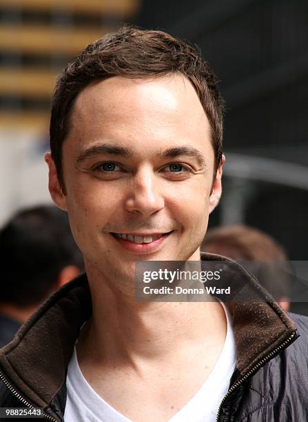 Actor Jim Parsons visits "Late Show With David Letterman" at the Ed Sullivan Theater on May 3, 2010 in New York City.