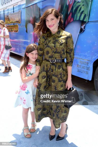 Mae Sandler and Kathryn Hahn attend the Columbia Pictures and Sony Pictures Animation's world premiere of 'Hotel Transylvania 3: Summer Vacation' at...