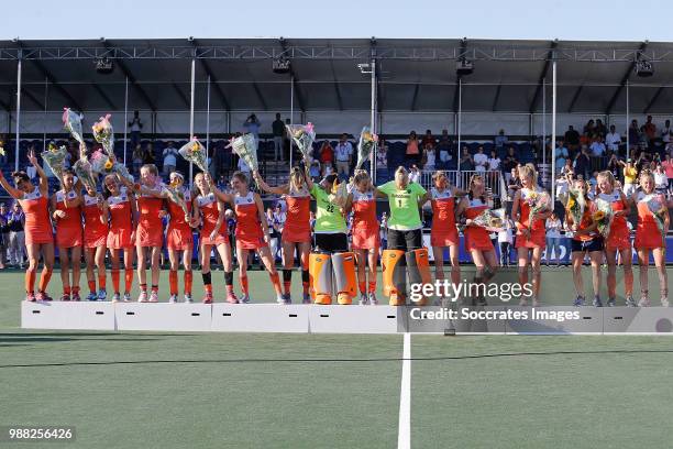 Anne Veenendaal of Holland Women, Kitty van Male of Holland Women, Malou Pheninckx of Holland Women, Laurien Leurink of Holland Women, Xan de Waard...