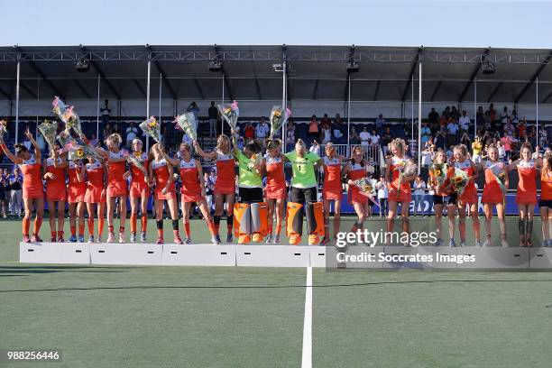 Anne Veenendaal of Holland Women, Kitty van Male of Holland Women, Malou Pheninckx of Holland Women, Laurien Leurink of Holland Women, Xan de Waard...