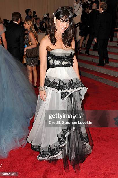 Actress Robin Tunney attends the Costume Institute Gala Benefit to celebrate the opening of the "American Woman: Fashioning a National Identity"...