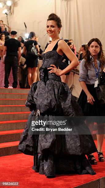 Actress Maggie Gyllenhaal attends the Metropolitan Museum of Art's 2010 Costume Institute Ball at The Metropolitan Museum of Art on May 3, 2010 in...