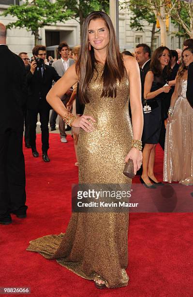 Brooke Shields attends the Costume Institute Gala Benefit to celebrate the opening of the "American Woman: Fashioning a National Identity" exhibition...