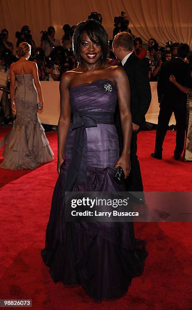 Actress Viola Davis attends the Costume Institute Gala Benefit to celebrate the opening of the "American Woman: Fashioning a National Identity"...