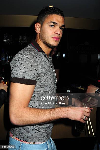 Footballer Hatem Ben Arfa attends the Dwen Sportswear Launch Party at La Cantine Du Faubourg Club on April 18, 2010 in Paris, France.