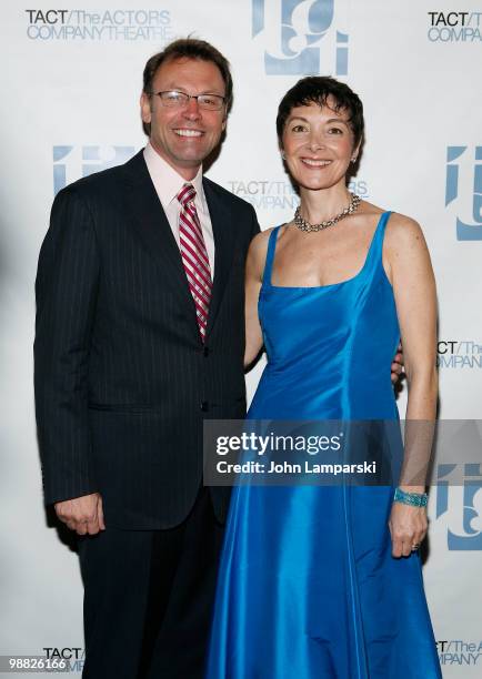 Scott Schaefer and Francesca Dumorer attend The Actors Company Theatre's 2010 Spring Gala at The Edison Ballroom on May 3, 2010 in New York City.