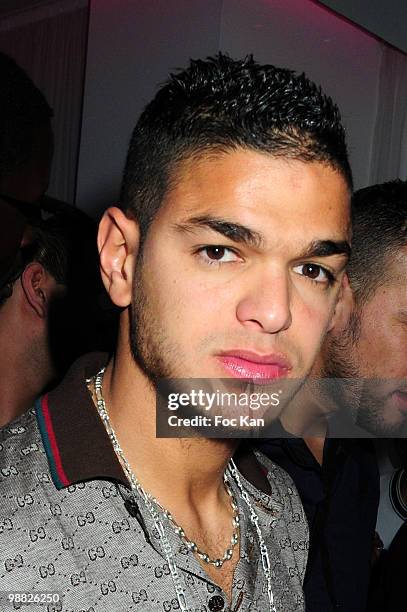 Footballer Hatem Ben Arfa attends the Dwen Sportswear Launch Party at La Cantine Du Faubourg Club on April 18, 2010 in Paris, France.