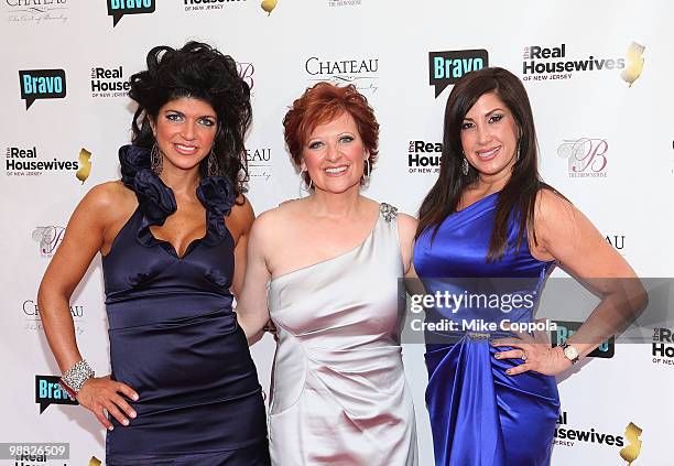 Television personalities Teresa Giudice, Caroline Manzo and Jacqueline Laurita attends Bravo's "The Real Housewives of New Jersey" season two...