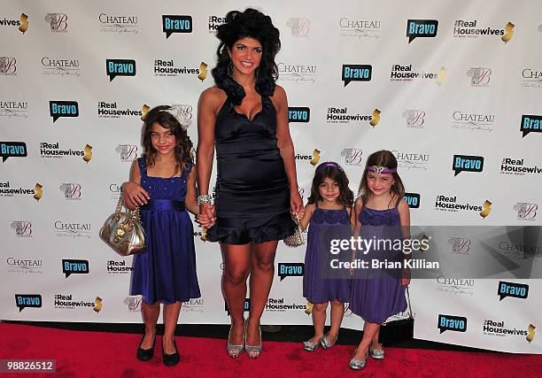 Gia Giudice, Teresa Giudice, Milania Giudice and Gabriella Giudice attend Bravo's "The Real Housewives of New Jersey" season two premiere at The...