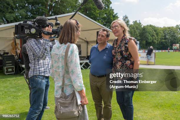 From right: Saskia Greipl-Kostantinidis, Stavros Kostantinidis during the Erich Greipl Tribute Tournament under the patronage of Barbara Stamm,...