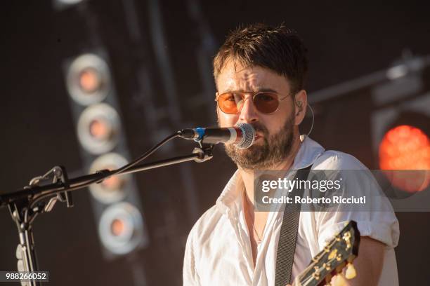 Liam Fray of The Courteeners performs on stage during TRNSMT Festival Day 2 at Glasgow Green on June 30, 2018 in Glasgow, Scotland.