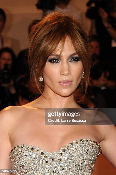 Jennifer Lopez attends the Costume Institute Gala Benefit to celebrate the opening of the "American Woman: Fashioning a National Identity" exhibition...