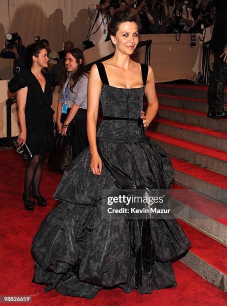 Maggie Gyllenhaal attends the Costume Institute Gala Benefit to celebrate the opening of the "American Woman: Fashioning a National Identity"...