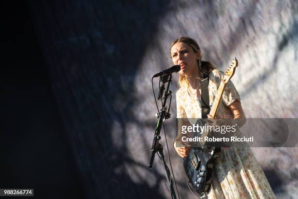 Ellie Rowsell of Wolf Alice performs on stage during TRNSMT Festival Day 2 at Glasgow Green on June 30, 2018 in Glasgow, Scotland.