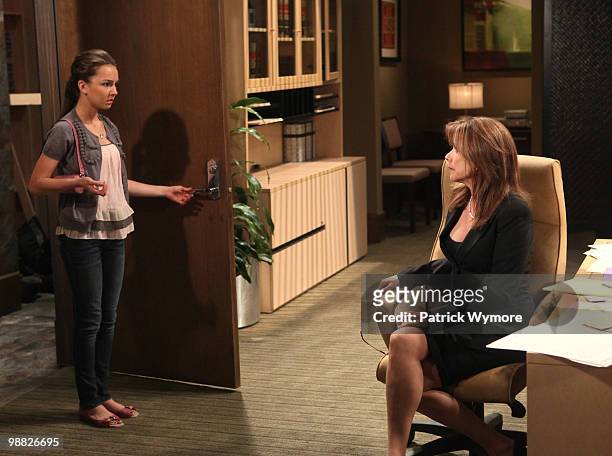 Lexi Ainsworth and Nancy Lee Grahn in a scene that airs the week of May 10, 2010 on Disney General Entertainment Content via Getty Images Daytime's...