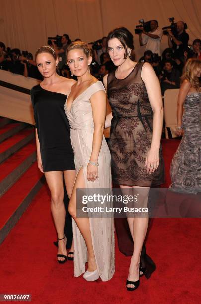 Designer Stella McCartney, actress Kate Hudson and actress Liv Tyler attend the Metropolitan Museum of Art's 2010 Costume Institute Ball at The...