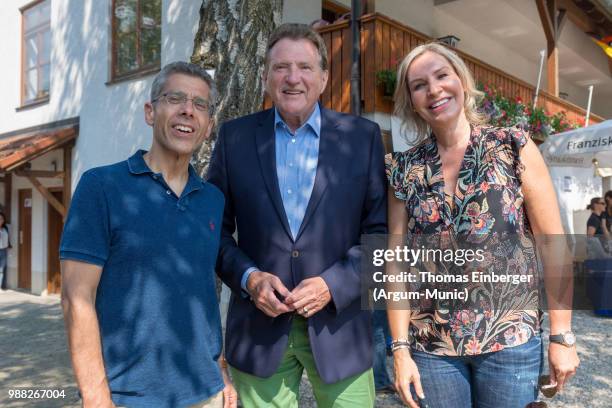 From left: Dr. Michael Diederich , Dr. Eberhar Sasse and Saskia Greipl-Kostantinidis during the Erich Greipl Tribute Tournament under the patronage...