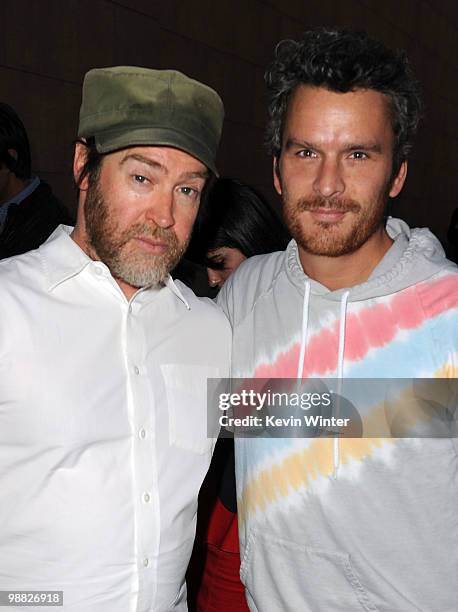 Director Patrick Hoelck and actor Balthazar Getty arrives at the Los Angeles premiere of IFC Films' "Mercy" at the Egyptian Theatre on May 3, 2010 in...