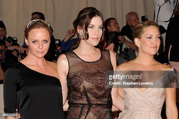 Designer Stella McCartney, actress Liv Tyler and actress Kate Hudson attend the Costume Institute Gala Benefit to celebrate the opening of the...