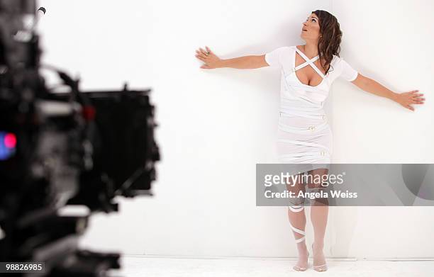 Rap performs during her "I'm Ready' music video shoot on May 3, 2010 in Los Angeles, California.