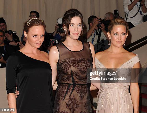 Designer Stella McCartney, actress Liv Tyler and actress Kate Hudson attend the Costume Institute Gala Benefit to celebrate the opening of the...