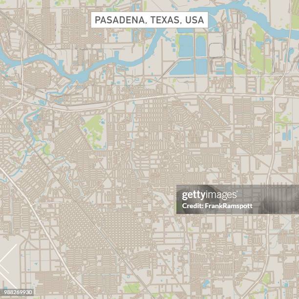 ilustraciones, imágenes clip art, dibujos animados e iconos de stock de mapa de calle de la ciudad de pasadena texas estados unidos - pasadena